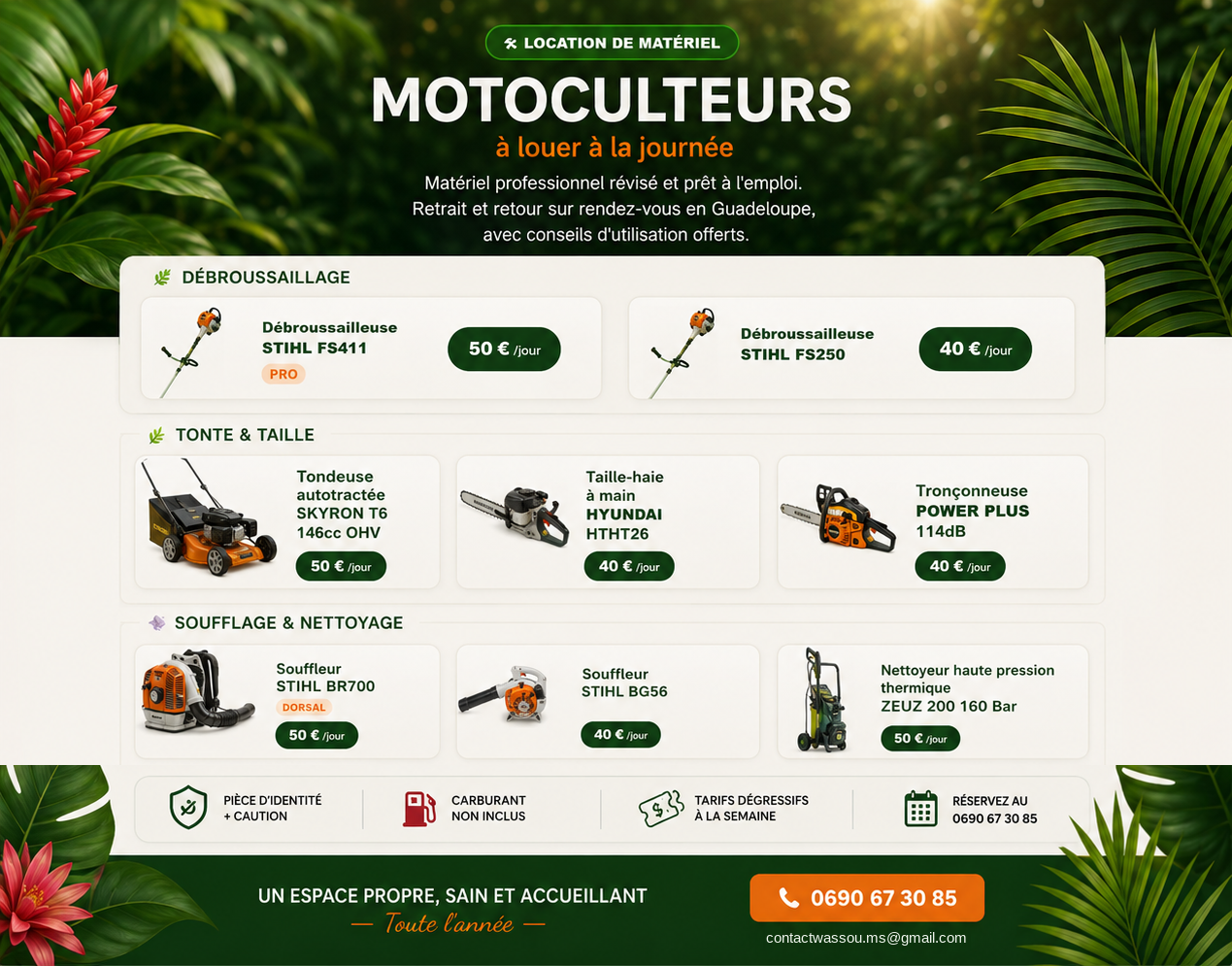 Location de matériel et motoculteurs - Wassou Multi-Services